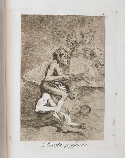 Plaat uit Los Caprichos door Francisco de Goya